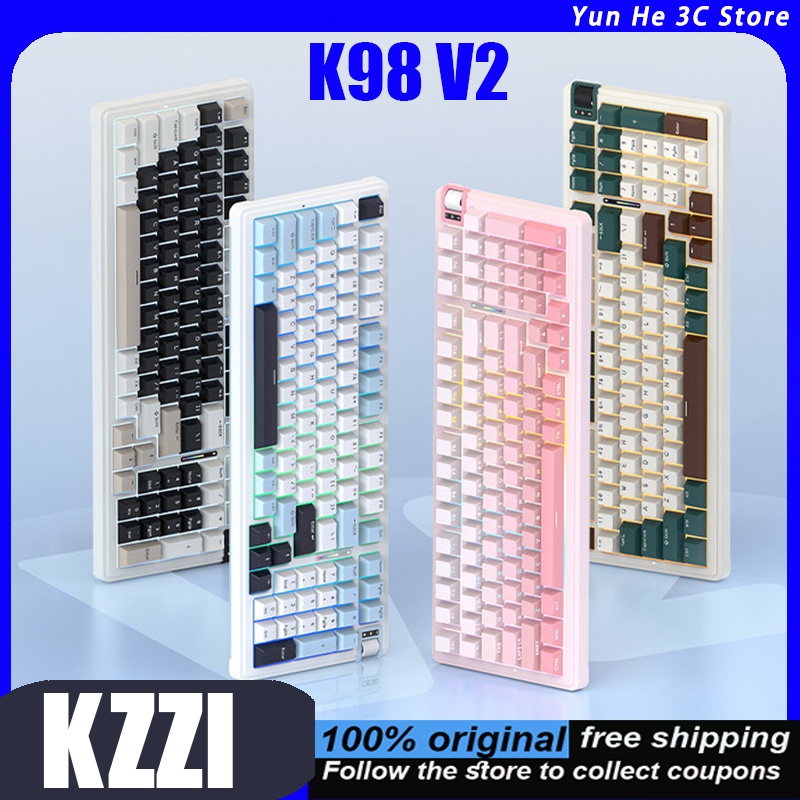 Gaming Keyboard Hot Swappable - Teclado Mecánico KZZI K98 V2 con