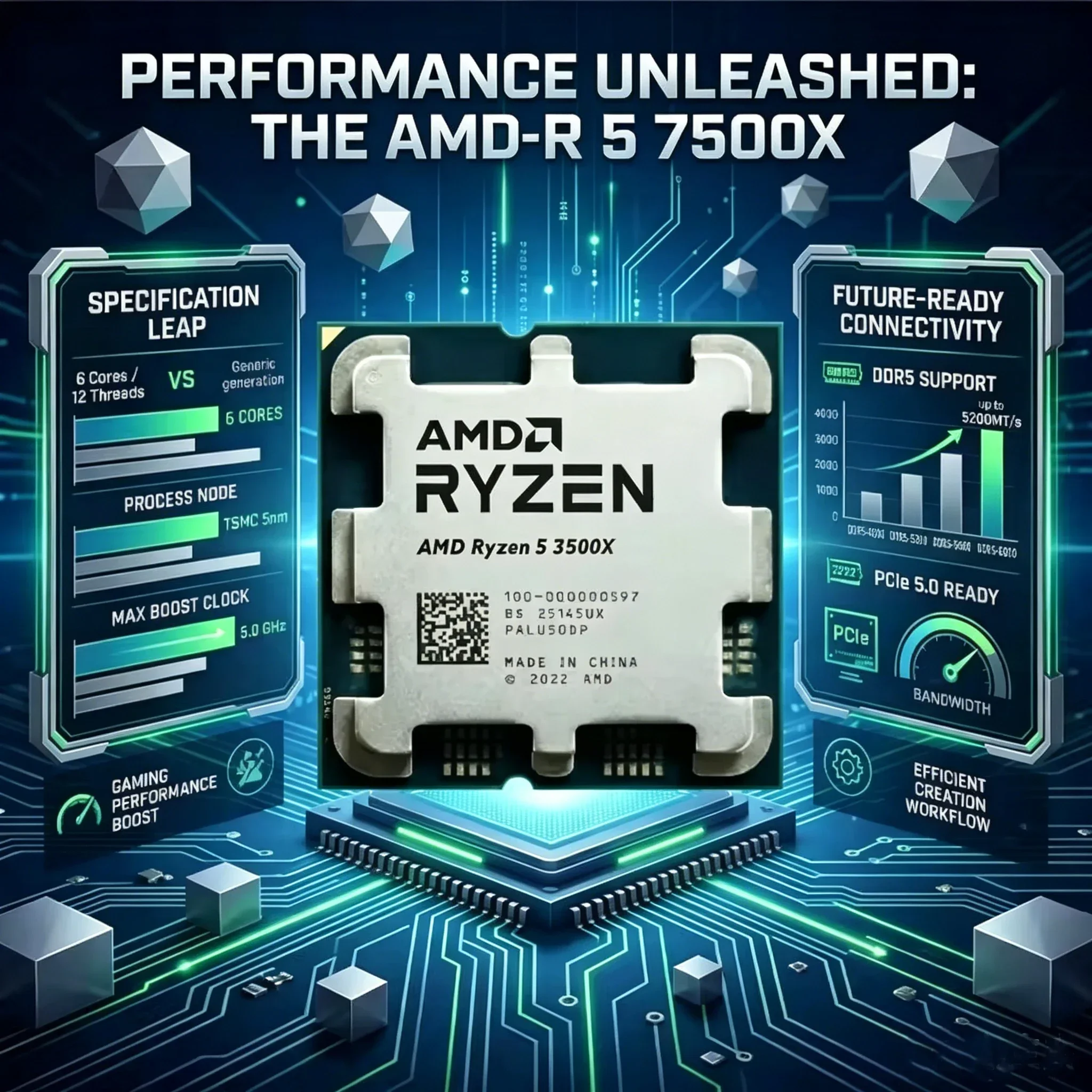 Procesador de Escritorio AMD R - Amd Cpu Ryzen 5 reseña y precio