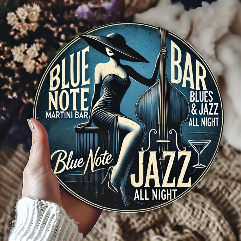 Blue Note Jazz Martini Bar Art - Brass Weight Plate reseña y precio