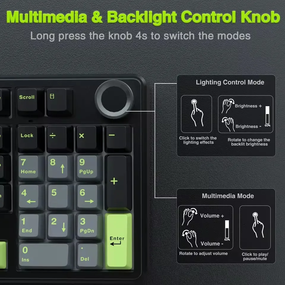 Teclado mecánico para juegos A - Gaming Keyboard Hot Swappable reseña y precio