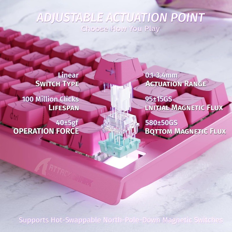Teclado ATTACK SHARK X68 HE 80 - Keyboard Gaming Mac reseña y precio