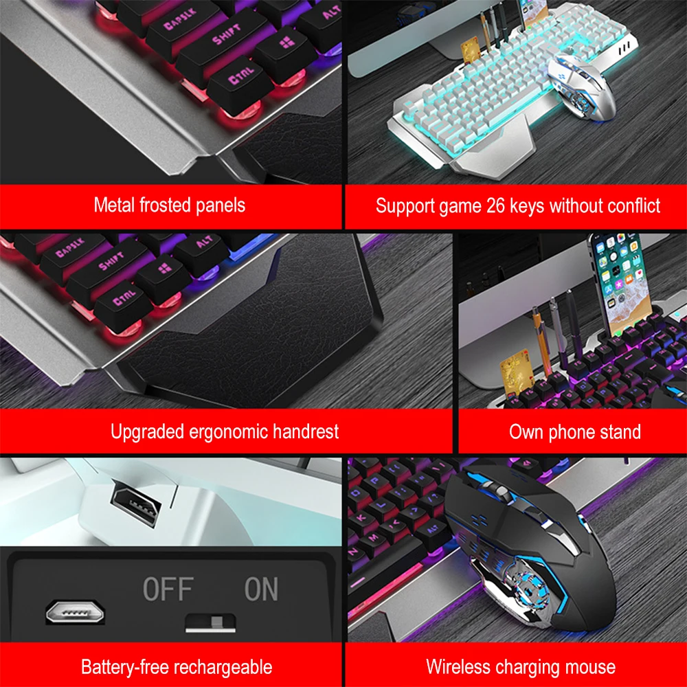 Teclado y ratón inalámbricos K - Gaming Keyboard And Mouse Combo reseña y precio
