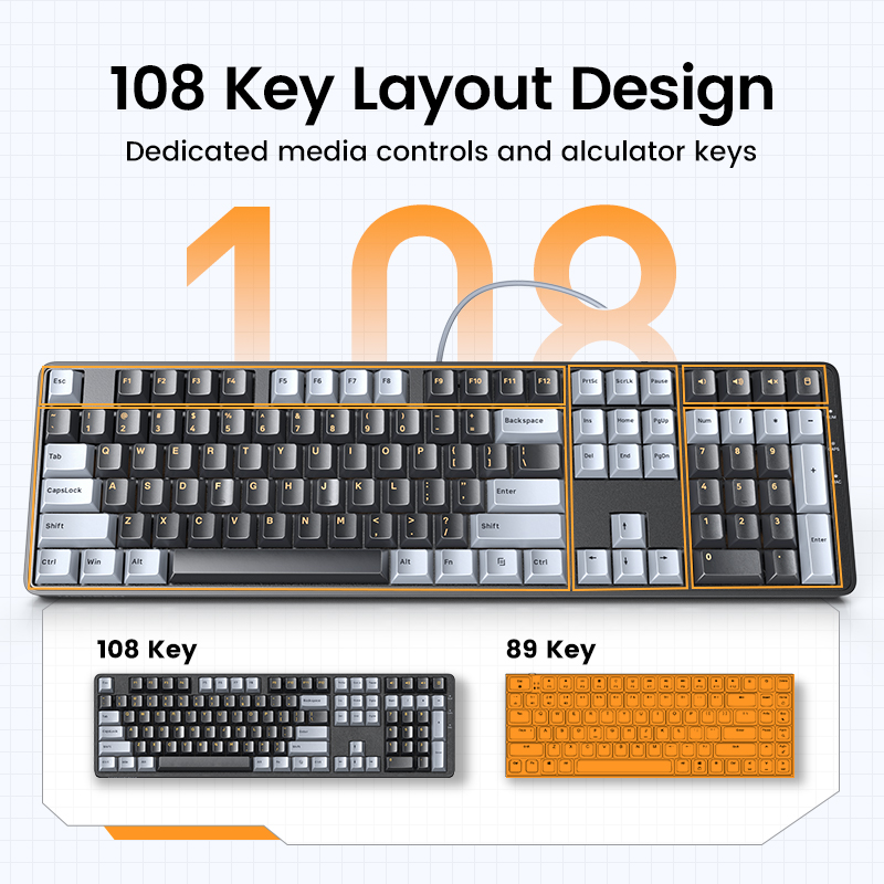 UGREEN-Teclado mecánico 108 PB - Keyboard Gaming Mac reseña y precio