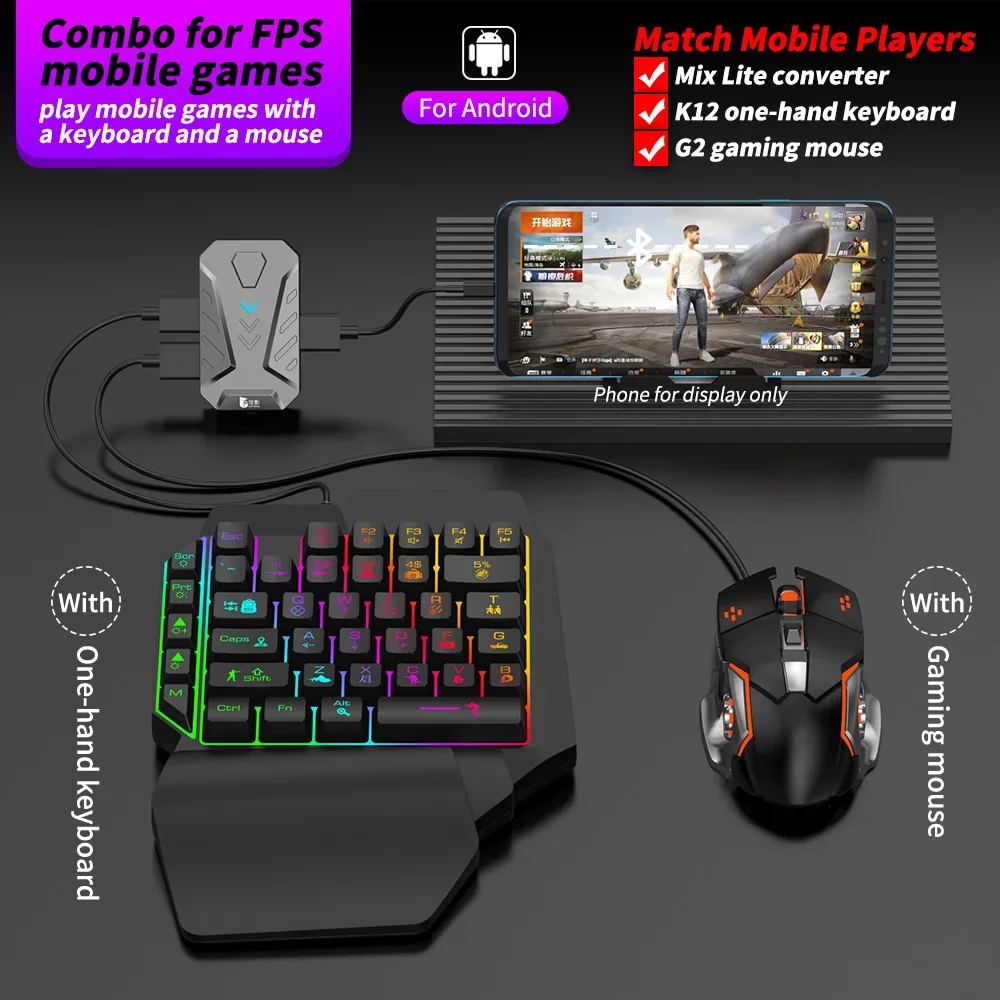 Controlador Mixlite para dispo - Gaming Keyboard And Mouse Mobile reseña y precio