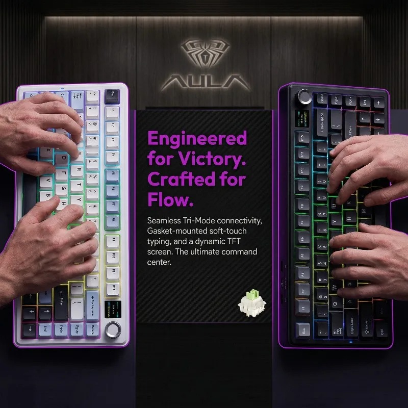 Teclado Mecánico AULA F75 Max, - Gasket Mount Kit reseña y precio