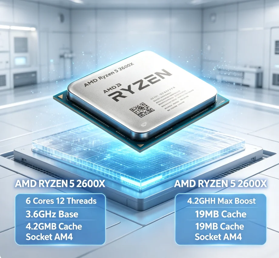R5 2600X 36GHz 6C12T 95W TDP A - Amd Cpu Ryzen 5 reseña y precio