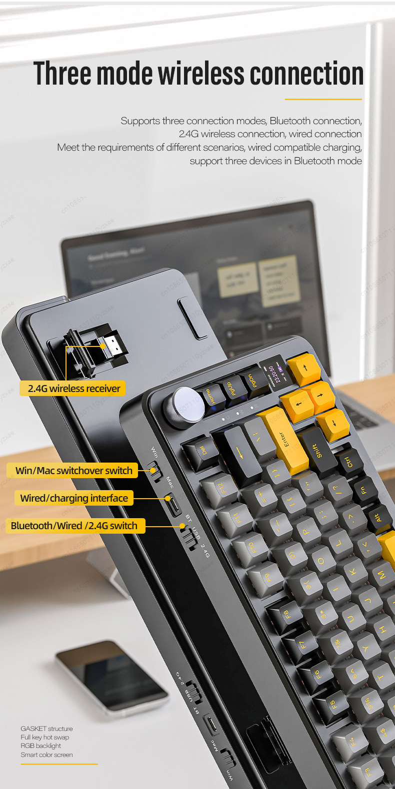 Nuevo Teclado Mecánico AL66 20 - Gaming Keyboard Hot Swappable reseña y precio