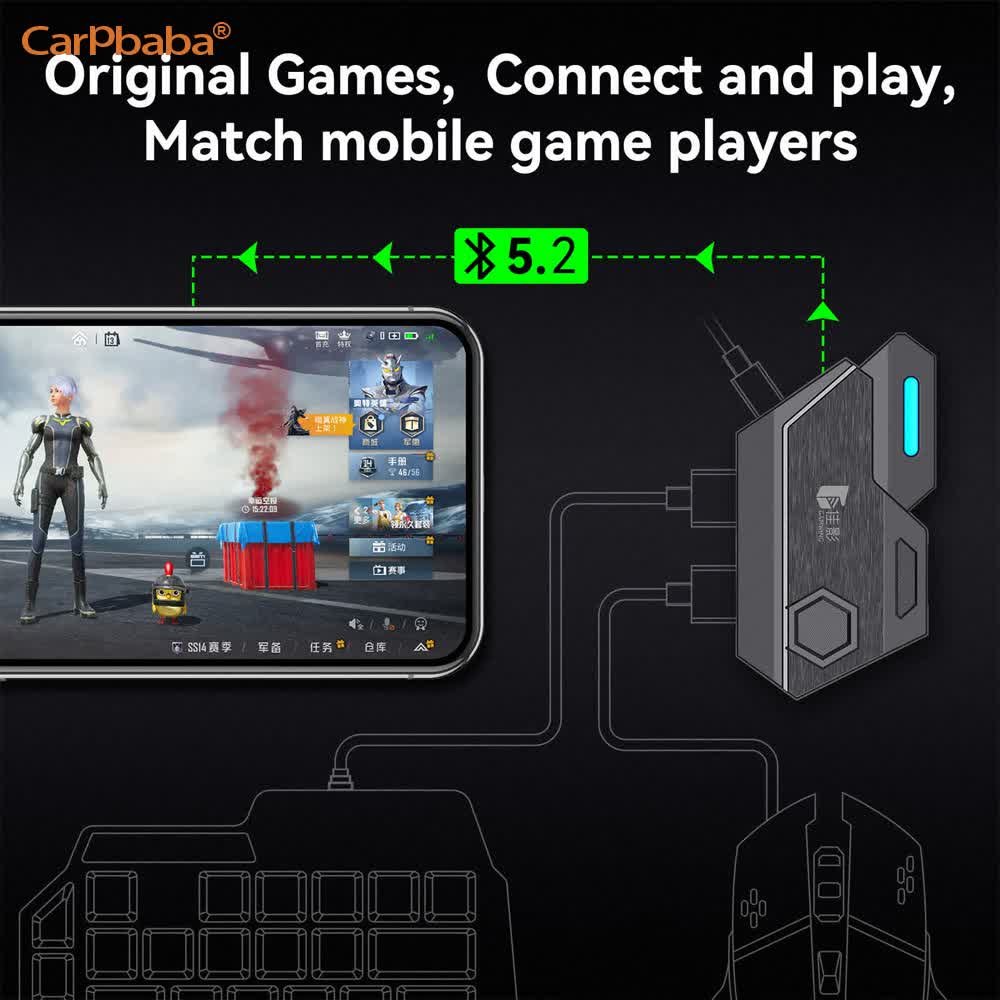 Convertidor de Teclado y Ratón - Gaming Keyboard And Mouse Mobile reseña y precio