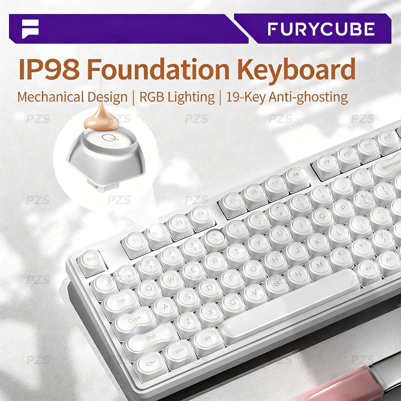 Teclado con cable FURYCUBE IP9 - Gaming Keyboard Ip98 reseña y precio