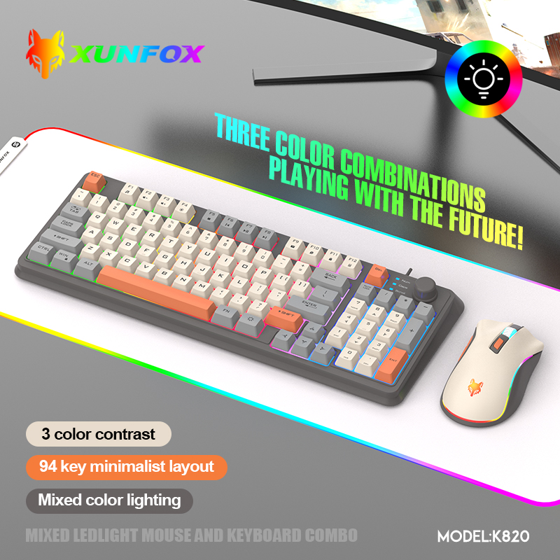 K820 USB juego con cable tecla - Gaming Keyboard And Mouse Combo reseña y precio