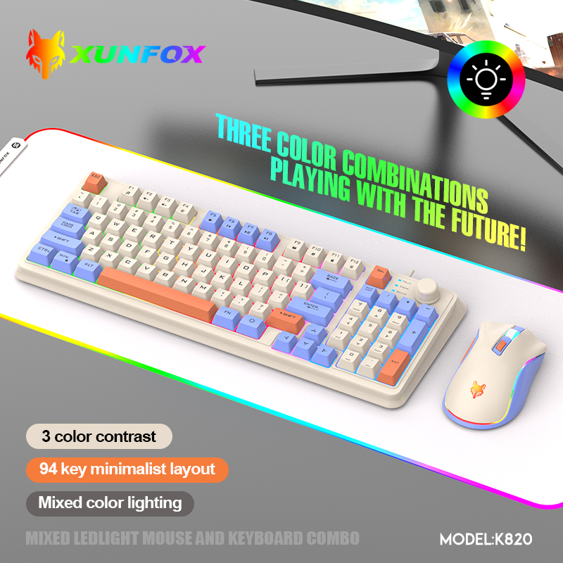 K820 USB juego con cable tecla - Gaming Keyboard And Mouse Combo reseña y precio