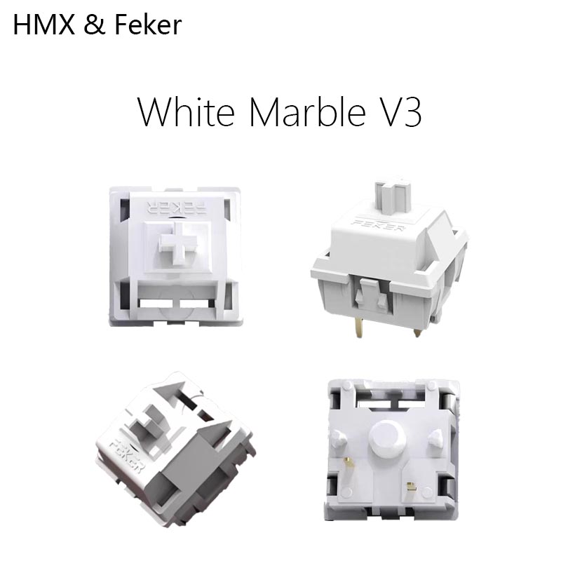 HMX Feker mármol blanco V3 acc - Gaming Keyboard Hot Swappable reseña y precio